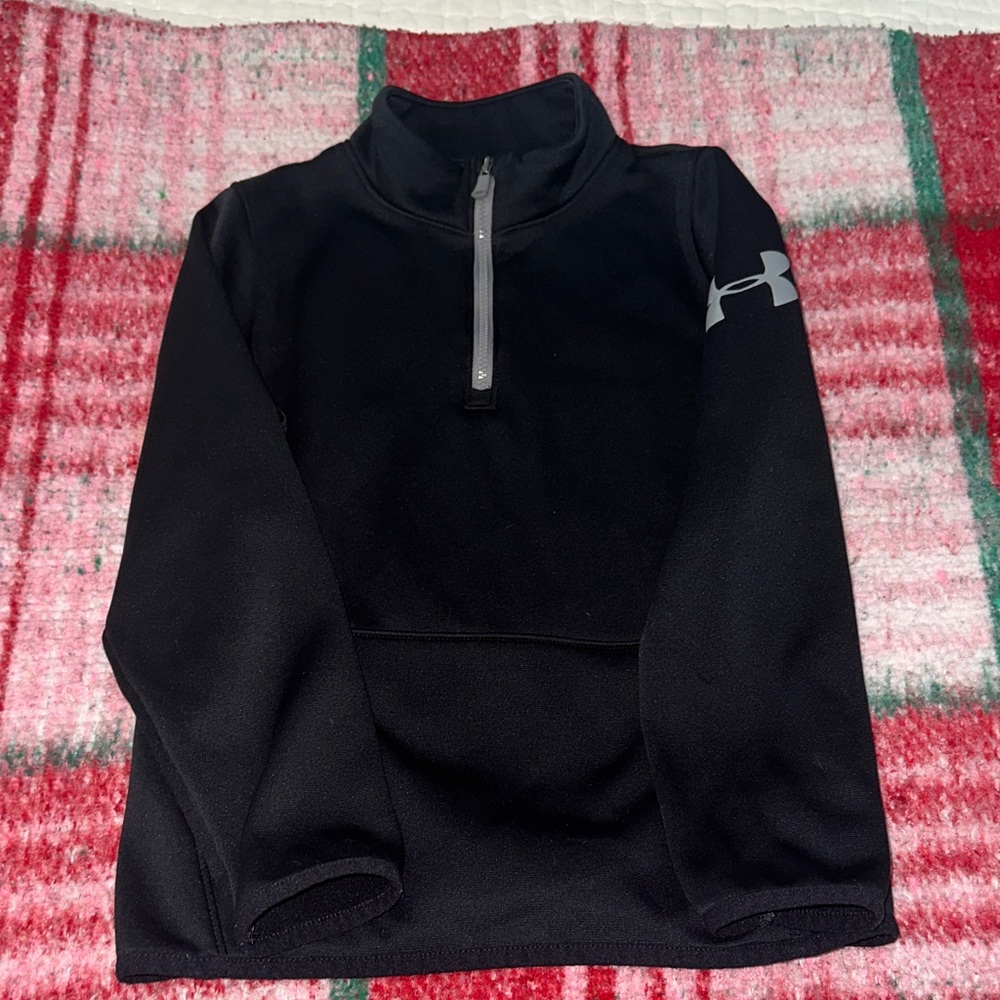 Youth Under Armour Black Quarter-Zip Pullover, size small